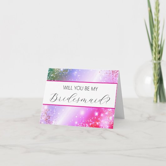 Wil je mijn bruidsmeisje voorstelkaart zijn? kaart (Voorkant)