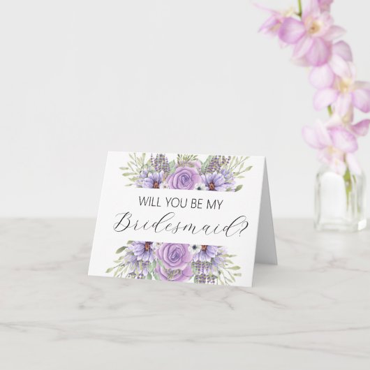 Wil je mijn bruidsmeisje voorstelkaart zijn? kaart (Orchidee)