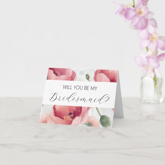 Wil je mijn bruidsmeisje voorstelkaart zijn? kaart (Orchidee)