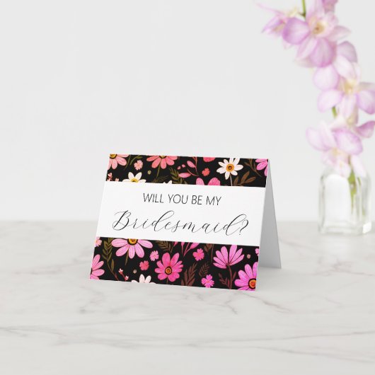 Wil je mijn bruidsmeisje voorstelkaart zijn? kaart (Orchidee)