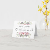 Wil je mijn bruidsmeisje voorstelkaart zijn? kaart (Gele Bloem)