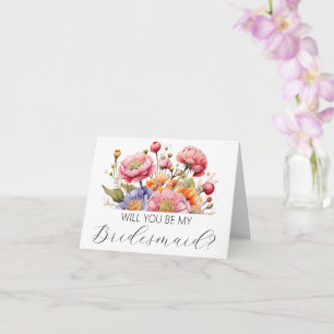 Wil je mijn bruidsmeisje voorstelkaart zijn? kaart