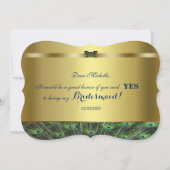 Wil je mijn bruidsmeisje zijn? Aangepaste gouden p Kaart (Achterkant)