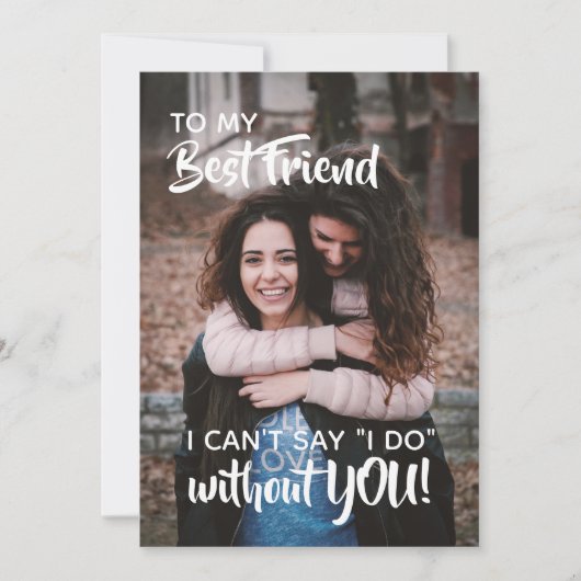 Wil je mijn bruidsmeisje zijn | beste vriend | blo kaart (Voorkant)