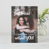 Wil je mijn bruidsmeisje zijn | beste vriend | blo kaart (Staand voorkant)