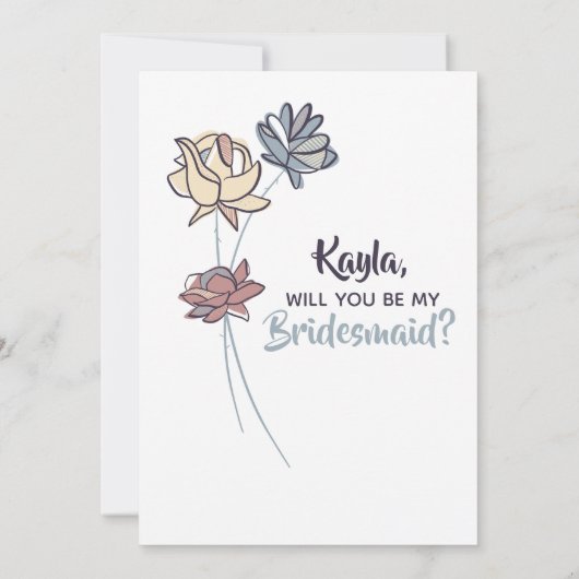 Wil je mijn bruidsmeisje zijn | beste vriend | blo kaart (Achterkant)