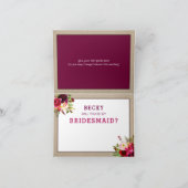 Wil je mijn bruidsmeisje zijn, Bourgondië Bloemen (Binnen)