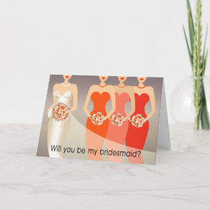 Wil je mijn bruidsmeisje zijn? bruidsfeest orang