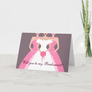 Wil je mijn bruidsmeisje zijn? Bruidsfeest (roze)
