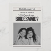 wil je mijn bruidsmeisje zijn bruidsmeisje voorste kaart (Voorkant / Achterkant)