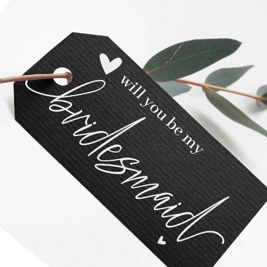 Wil je mijn bruidsmeisje zijn? Cadeautag voor vrie Cadeaulabel