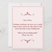 Wil je mijn bruidsmeisje zijn? Drie liegen bruidsm (Achterkant)