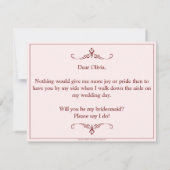 Wil je mijn bruidsmeisje zijn? Drie liegen bruidsm (Achterkant)