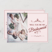 Wil je mijn bruidsmeisje zijn? Drie liegen bruidsm (Voorkant / Achterkant)