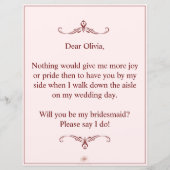 Wil je mijn bruidsmeisje zijn? Drie liegen bruidsm (Achterkant)