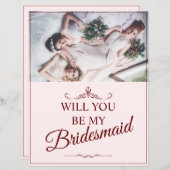 Wil je mijn bruidsmeisje zijn? Drie liegen bruidsm (Voorkant / Achterkant)