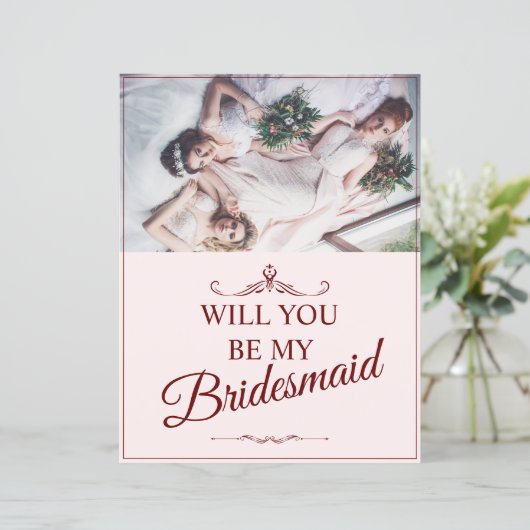 Wil je mijn bruidsmeisje zijn? Drie liegen bruidsm (Staand voorkant)