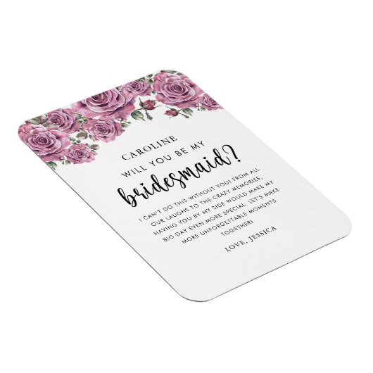 Wil je mijn bruidsmeisje zijn? Een van harte gemaa Magneet (Rechterzijde)