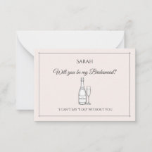 Wil je mijn bruidsmeisje zijn | Elegant Minimalist