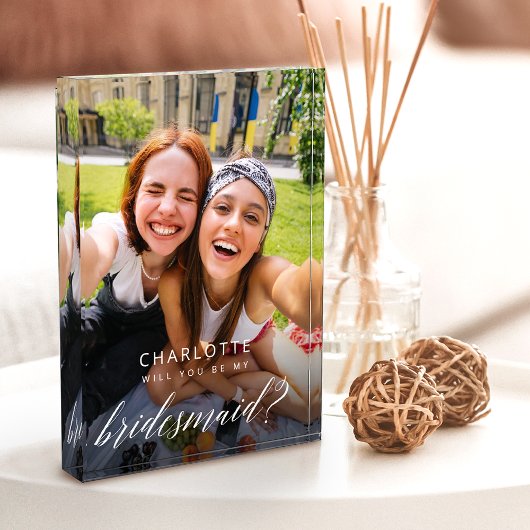 Wil je mijn bruidsmeisje zijn? Elegant voorstel Fotoblokken