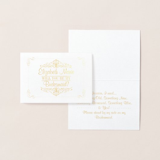 Wil je mijn bruidsmeisje zijn?   folie kaarten (Display)