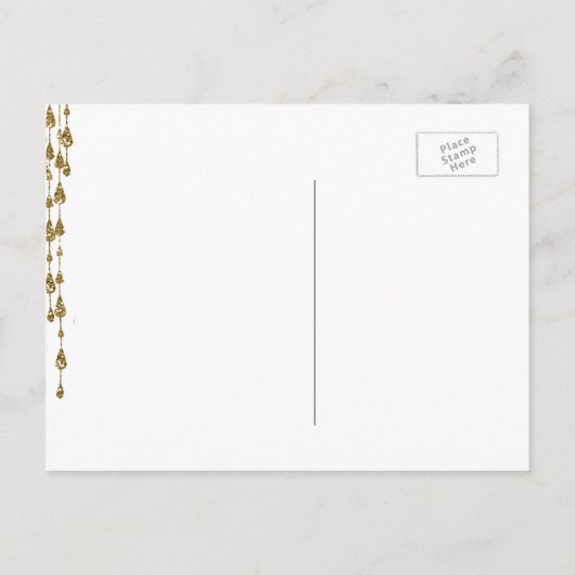 Wil je mijn bruidsmeisje zijn | Gouden Sparkle Loo Uitnodiging Briefkaart (Achterkant)