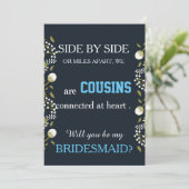 Wil je mijn bruidsmeisje zijn? kaart (Staand voorkant)