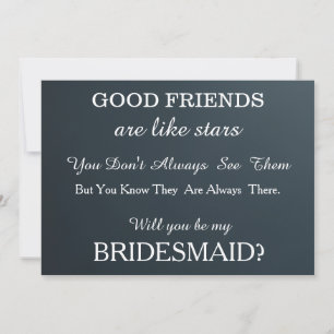 Wil je mijn bruidsmeisje zijn? kaart