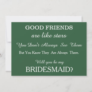 Wil je mijn bruidsmeisje zijn? kaart