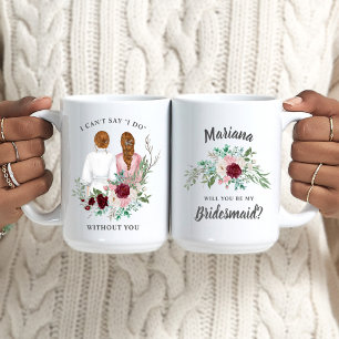 Wil je mijn bruidsmeisje zijn? Meisjes in badjasse Koffiemok
