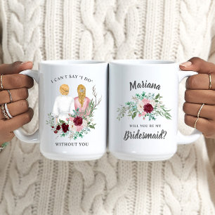 Wil je mijn bruidsmeisje zijn? Meisjes in badjasse Koffiemok