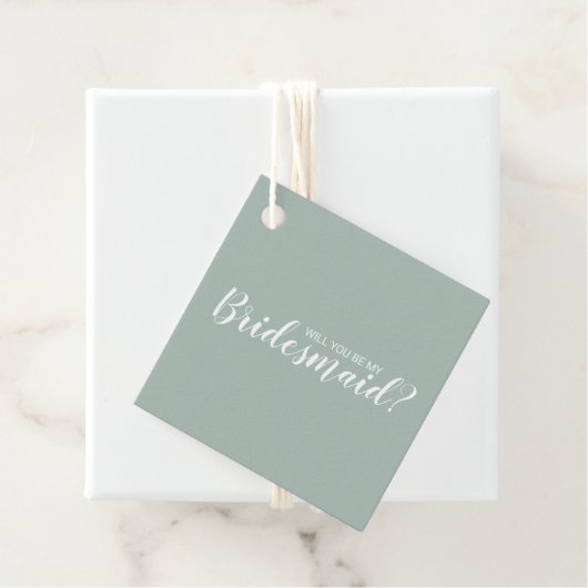 Wil je mijn bruidsmeisje zijn? Modern script Bedankjes Labels (In situ)