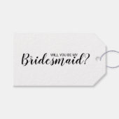Wil je mijn bruidsmeisje zijn? Modern script Cadeaulabel (Voorkant (Horizontaal))