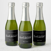 Wil je mijn bruidsmeisje zijn? Modern script spran Sparkling Wijnetiket (Flessen)