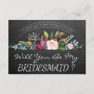 Wil je mijn bruidsmeisje zijn Rustic Bridesmaid Kaart