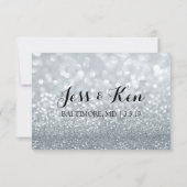 Wil je mijn bruidsmeisje zijn - Silver Glitter Fab Kaart (Achterkant)