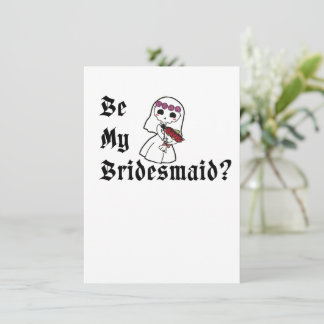 Wil je mijn bruidsmeisje zijn? Uitnodigingskaart v Kaart