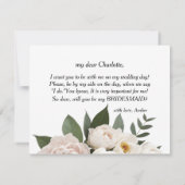 Wil je mijn bruidsmeisje zwart-wit zijn? kaart (Achterkant)