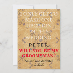 Wil je mijn getuige zijn? Gepersonaliseerd Kaart