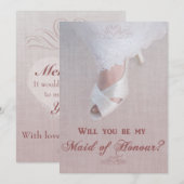 Wil je mijn getuige zijn? Roze feestje! Kaart (Voorkant / Achterkant)