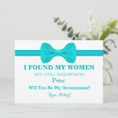 Wil je mijn Groomsman Bow Stropdas zijn? Kaart (Staand voorkant)