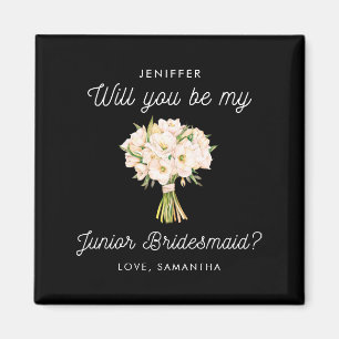 Wil je mijn junior bruidsmeisje zijn? magneet