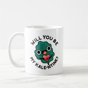 Wil je mijn kale-entine grappige Valentijn woordje Koffiemok