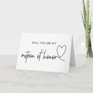 Wil je mijn Matron of Honor-Kaarten zijn?