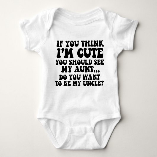 Wil je mijn oom worden? Funny Baby Creeper Romper (Voorkant)