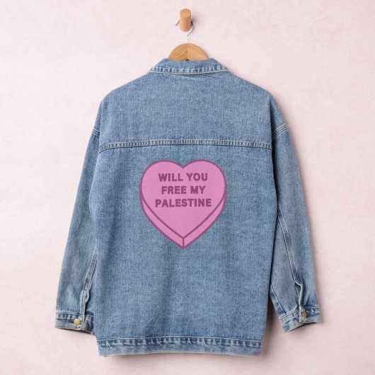 Wil je mijn Palestina bevrijden? Schattige Snoep H Denim Jacket (Hangar)