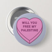 Wil je mijn Palestina bevrijden? Schattige Snoep H Ronde Button 7,6 Cm (Voorkant /achterkant)