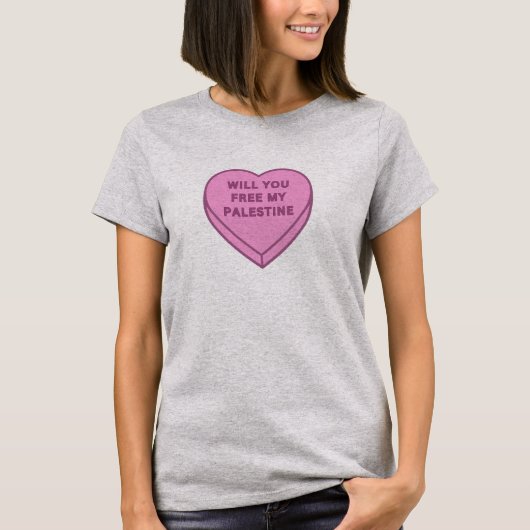 Wil je mijn Palestina bevrijden? Schattige Snoep H T-shirt (Voorkant)