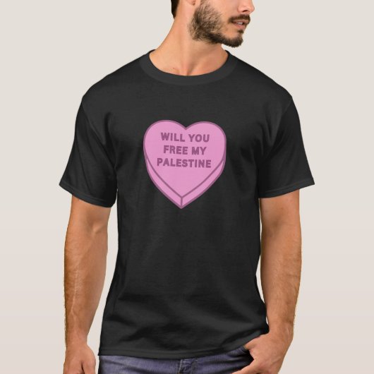 Wil je mijn Palestina bevrijden? Schattige Snoep H T-shirt (Voorkant)