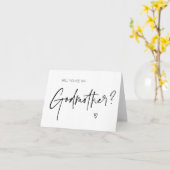 Wil je mijn peetmoeder zijn die Godmother-voorstel Kaart (Gele Bloem)